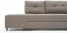 Sofá-Cama de Canto Manama – Creme – 280x85x206 cm