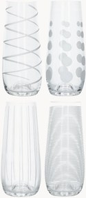 Flutes de champanhe de cristal Cheers, conjunto de 4