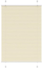 Creme Plissada Cega 90x100 cm Largura Tecido 89,4 cm Poliéster