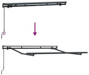 Estrutura de Toldo Manual Retrátil 2.5x2 m Metal