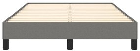 Estrutura de cama sem colchão cinza escuro 120x190 cm tecido
