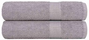 vidaXL Toalhas de banho FROGN 2pcs 70x140 cm 360 g/m² cinzento