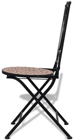 Cadeiras de bistrô dobráveis 2 pcs cerâmica terracota