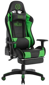 DUDECO - Cadeira Gaming Turbo LED Preto e Verde
