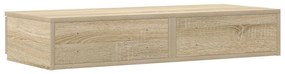 gavetas de cama vidaXL Carvalho Sonoma 80x36,5x16,5 cm Madeira Engenha