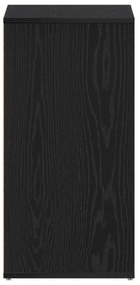 Armário para Sapatos vidaXL Preto Carvalho 60x35x70 cm em Madeira Deri