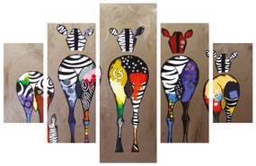 Pintura Decorativa em MDF ST283 – Multicolor – 92 x 56 cm