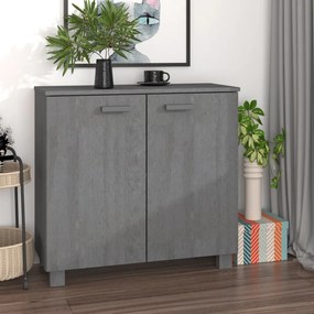 vidaXL Aparador HAMAR 85x35x80 cm pinho maciço cinza-escuro