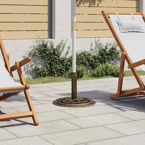 vidaXL Base para guarda-sol ferro fundido 44x44x31 cm bronze