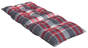 Almofadões cadeira encosto alto 6 pcs oxford xadrez vermelho