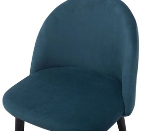 Conjunto de 2 cadeiras em veludo azul escuro VISALIA Beliani