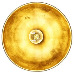 LED Candeeiro de teto inteligente preto com dourado 28 cm incl. Wifi A60 - Magnax Industrial