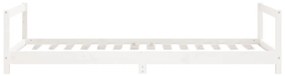 Estrutura de cama infantil 90x190 cm pinho maciço branco