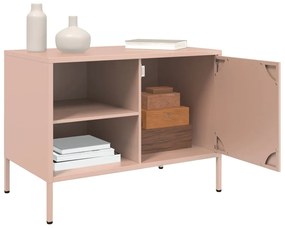 Móveis de TV 2 pcs 68x39x50,5 cm aço rosa