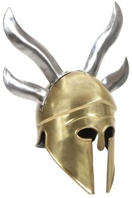 Capacete de soldado grego réplica LARP aço bronze