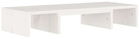 Suporte para monitor 60x24x10,5 cm madeira pinho maciça branco