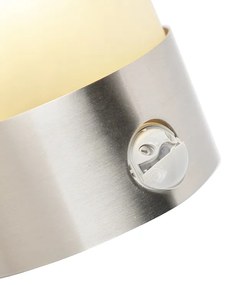 Candeeiro de parede exterior moderno em aço inoxidável com sensor de movimento IP44 - Mira