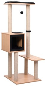 Árvore para gatos c/ tapete arranhador sisal 129 cm