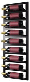 Garrafeira de parede para 9 garrafas na horizontal em preto, branco ou corten