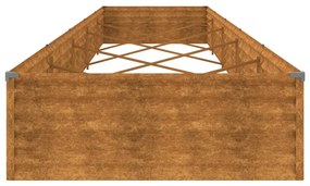 Canteiro elevado de jardim 482x100x36 cm aço corten