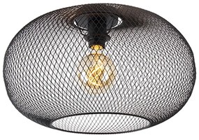 Candeeiro de teto moderno preto 45 cm - Mesh Ball