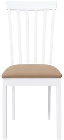 Cadeiras de jantar com almofadões 2 pcs madeira maciça branco