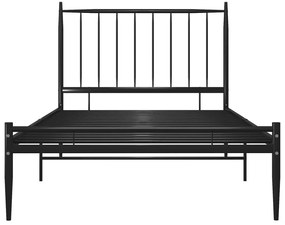 Estrutura de Cama Form em Metal Preto - 90x200 cm - Design Industrial