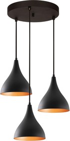 Candeeiro de Teto Berceste – Preto – 46 cm de Diâmetro