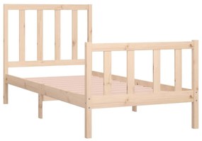 Estrutura de cama solteiro 90x190 cm madeira maciça