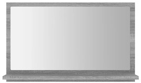 Espelho WC 60x10,5x37 cm derivados de madeira sonoma cinza