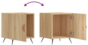 Mesa cabeceira 2pcs 40x40x50cm deriv. madeira carvalho sonoma