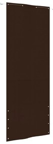 vidaXL Tela de varanda 80x240 cm tecido oxford castanho