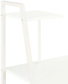 Secretária com unidade de prateleiras 102x50x117 cm branco