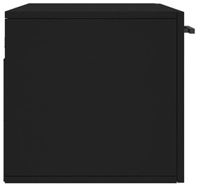 Armário de parede 80x36,5x35 cm derivados de madeira preto
