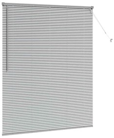 Persiana de Janela com cortinas Outros Manual Prata 80 x 130 cm Alumín