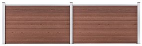 vidaXL Painel de vedação para jardim 353x106 cm WPC castanho