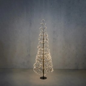 Candeeiro de pé de Natal preto árvore 150cm incl. LED com temporizador IP44 - Caspar