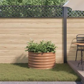 Cama Elevada para Jardim Castanha com Aparência de Madeira 80x80x44 cm
