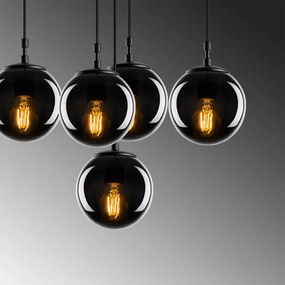 Candeeiro de Teto Efe – Preto Fumado – 65 x 65 cm