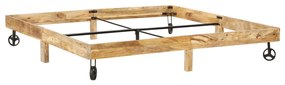 Estrutura de cama madeira de mangueira maciça 200x200 cm