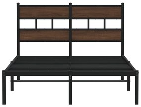 Cama sem colchão com cabeceira 120x190 cm carvalho castanho
