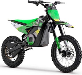 Mini moto elétrica para crianças velocidade até 38 km/h aprox. C/Limitador 1600W DORADO PD7 14/12" Verde