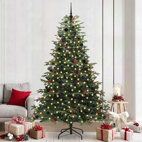 vidaXL Árvore de Natal Artificial Verde 240 cm PVC, Metal e Plástico