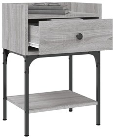 Mesas cabeceira 2pcs 40,5x31x60 deriv. madeira cinza sonoma