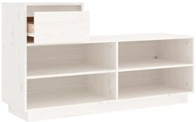 Sapateira 110x34x61 cm madeira de pinho maciça branco