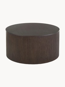 Mesa de centro redonda em madeira com arrumação Nele