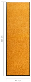 Tapete de porta lavável 60x180 cm laranja
