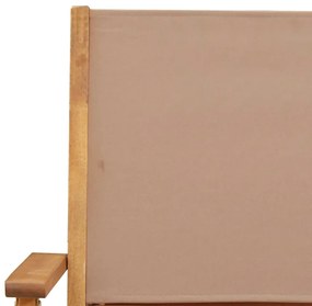3 pcs conjunto bistrô tecido e madeira maciça cinza-acastanhado