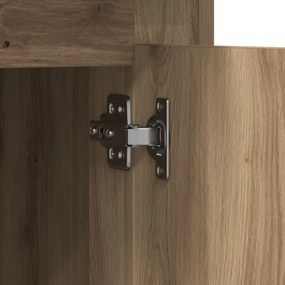 Mesa vidaXL com Armazenamento Carvalho Artesanal 50x115x75 cm em Madei