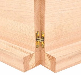 Prateleira de parede 200x60x(2-6)cm carvalho maciço não tratado